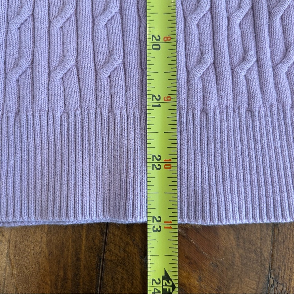 Talbots Lilac Cable Knit Turtleneck Sweater EUC - Picture 9 of 9